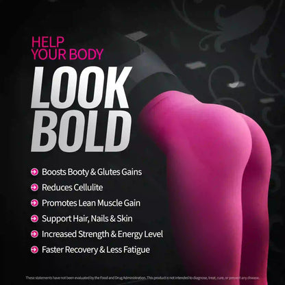 Best Selling Creatine Shape Muscle & Smooth Cellulite benefits include glute growth, cellulite reduction, lean muscle gain, and energy boost.